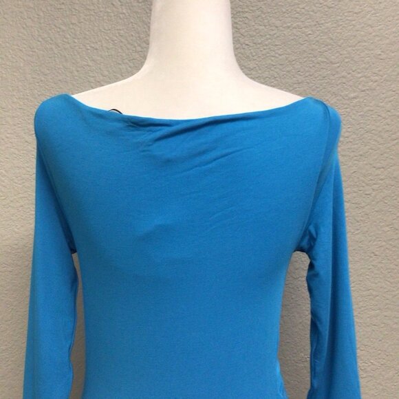 Ser.O.Ya Dress Womens Twist Long Sleeves Cut Out Body Con Blue Size Large NWT - Picture 8 of 11